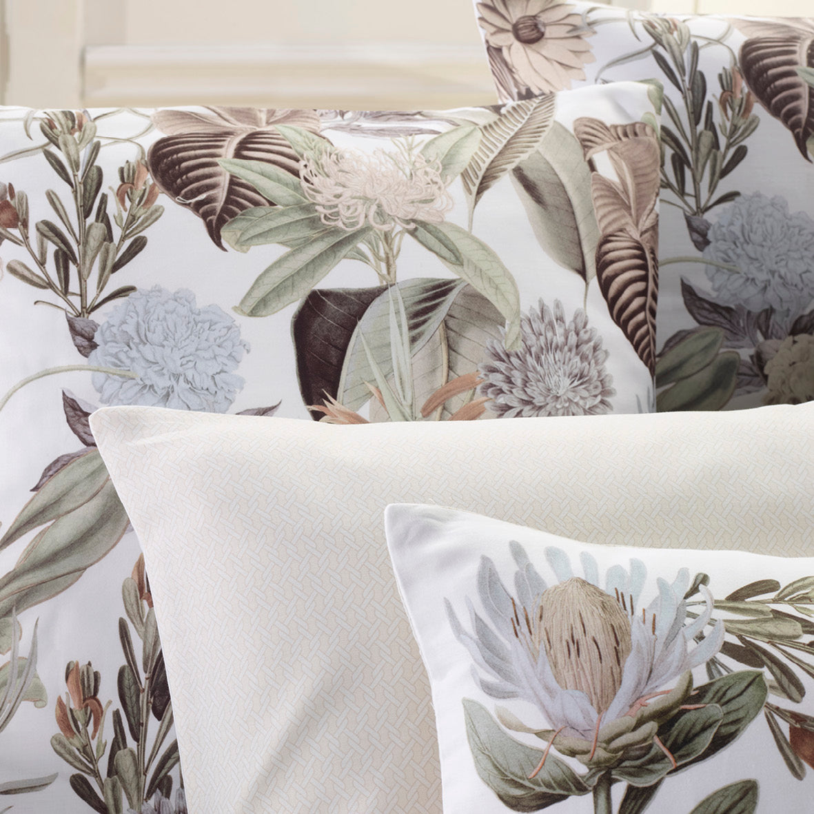 Taie(s) d'oreiller satin de coton - Garden taupe - CXL by Christian Lacroix Maison