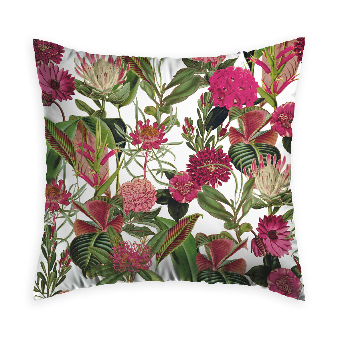 Taie(s) d'oreiller satin de coton - Garden vert - 2 x (80 x 80 cm)