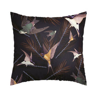 Taie(s) d'oreiller satin de coton - Hirondelles Prune - CXL by Christian Lacroix Maison