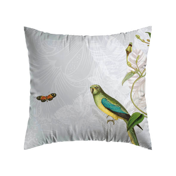Taie(s) d'oreiller satin de coton - Jardin d'hiver gris perle - CXL by Christian Lacroix Maison