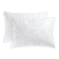 Taie(s) d'oreiller satin de coton tissé Jacquard Arles Blanc - CXL by Christian Lacroix Maison