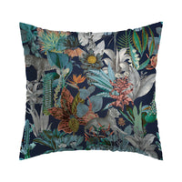 Taie(s) d'oreiller satin de coton - Zanzibar bleu - 2 x (63 x 63 cm)