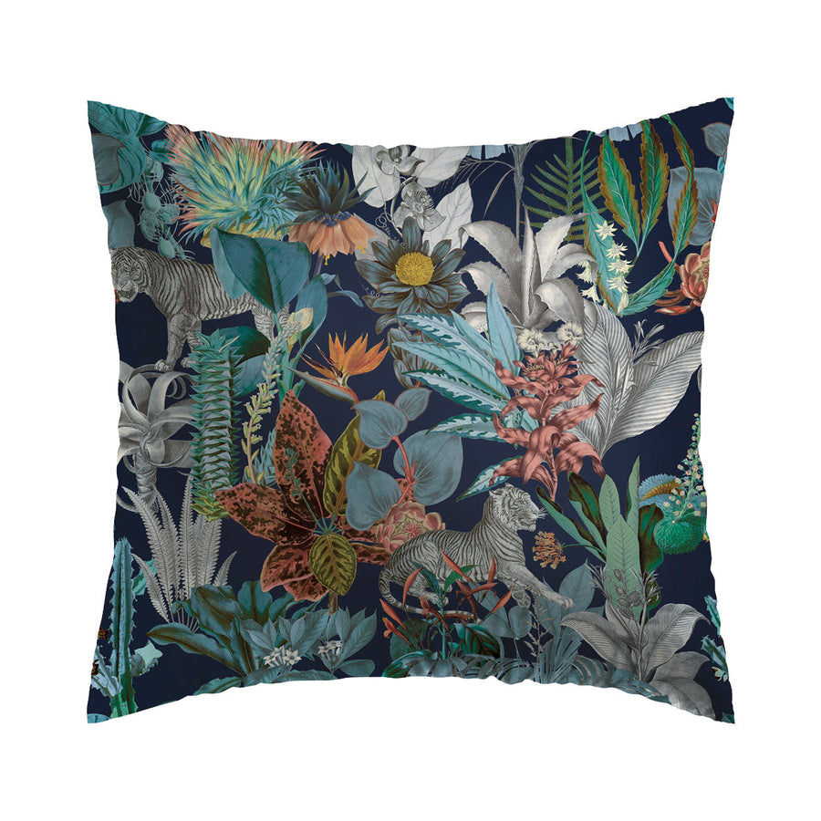 Taie(s) d'oreiller satin de coton - Zanzibar bleu