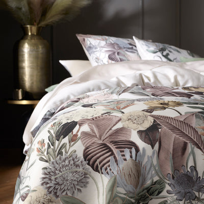 HOUSSE DE COUETTE - 100% satin de coton - Garden Taupe - CXL by Christian Lacroix Maison